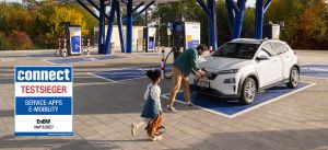 E-Auto mit der EnBW mobility+ App bequem beim Connect Testsieger laden