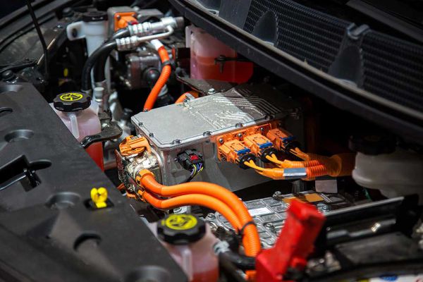 Motorraum eines E-Autos