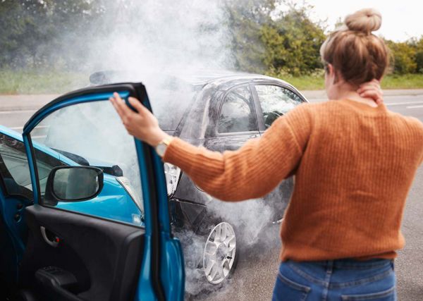 Auffahrunfall mit E-Auto