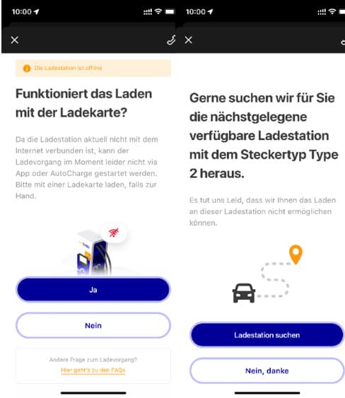 Soforthilfe in der mobility+ App