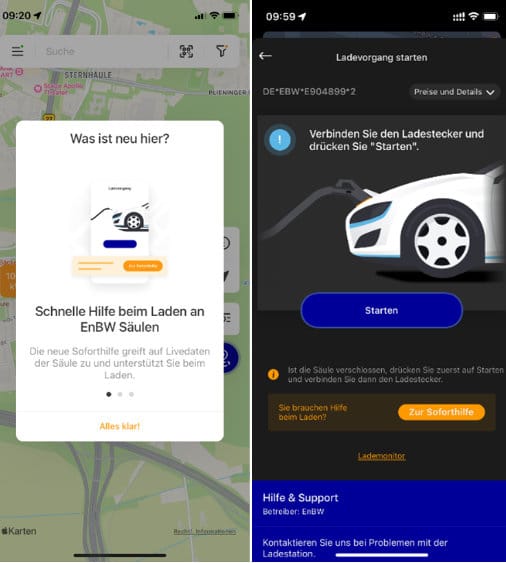 Soforthilfe in der mobility+ App