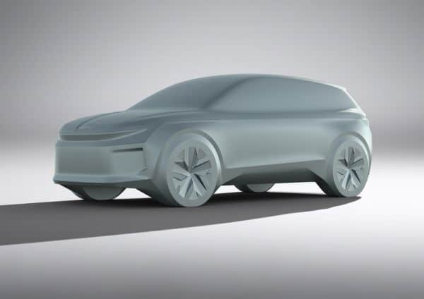 Model eines Skoda bElroq.